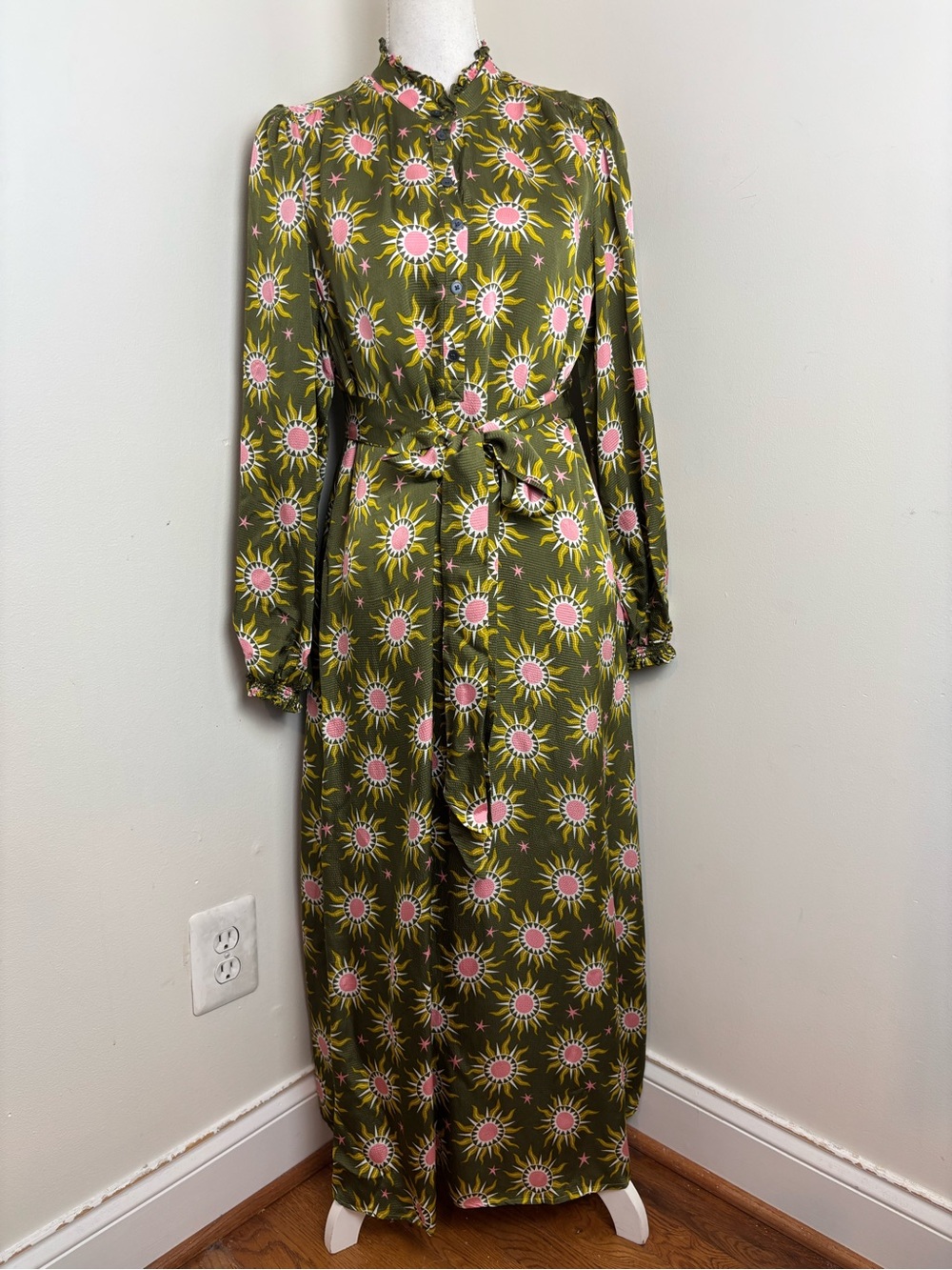 Boden Jasmine Satin Midi Shirt Dress Size 14R - Picture 4 of 11